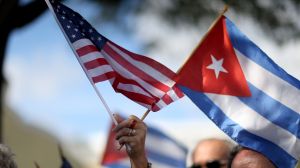 U.S. / Cuban flags